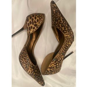 Aldo , vintage Leopard and gold heels